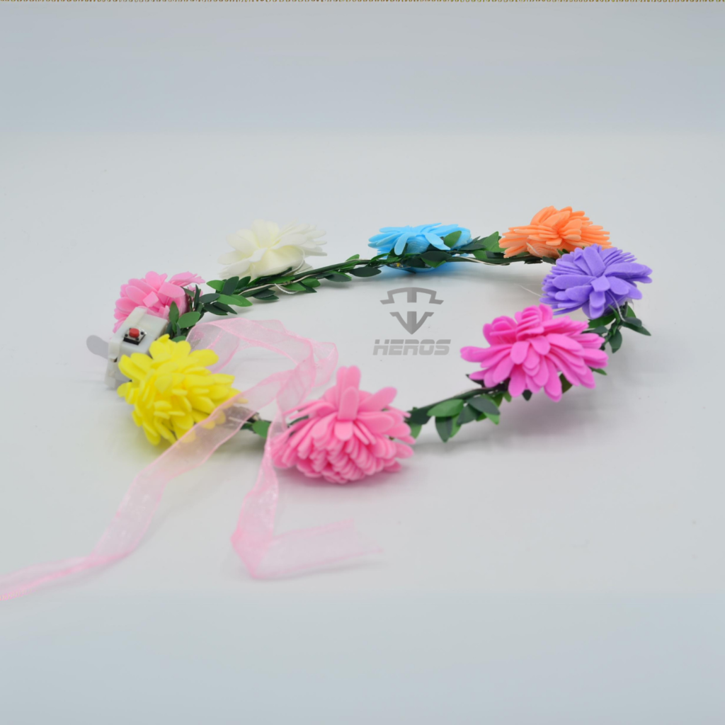 DIADEMA FLORES CON LUZ