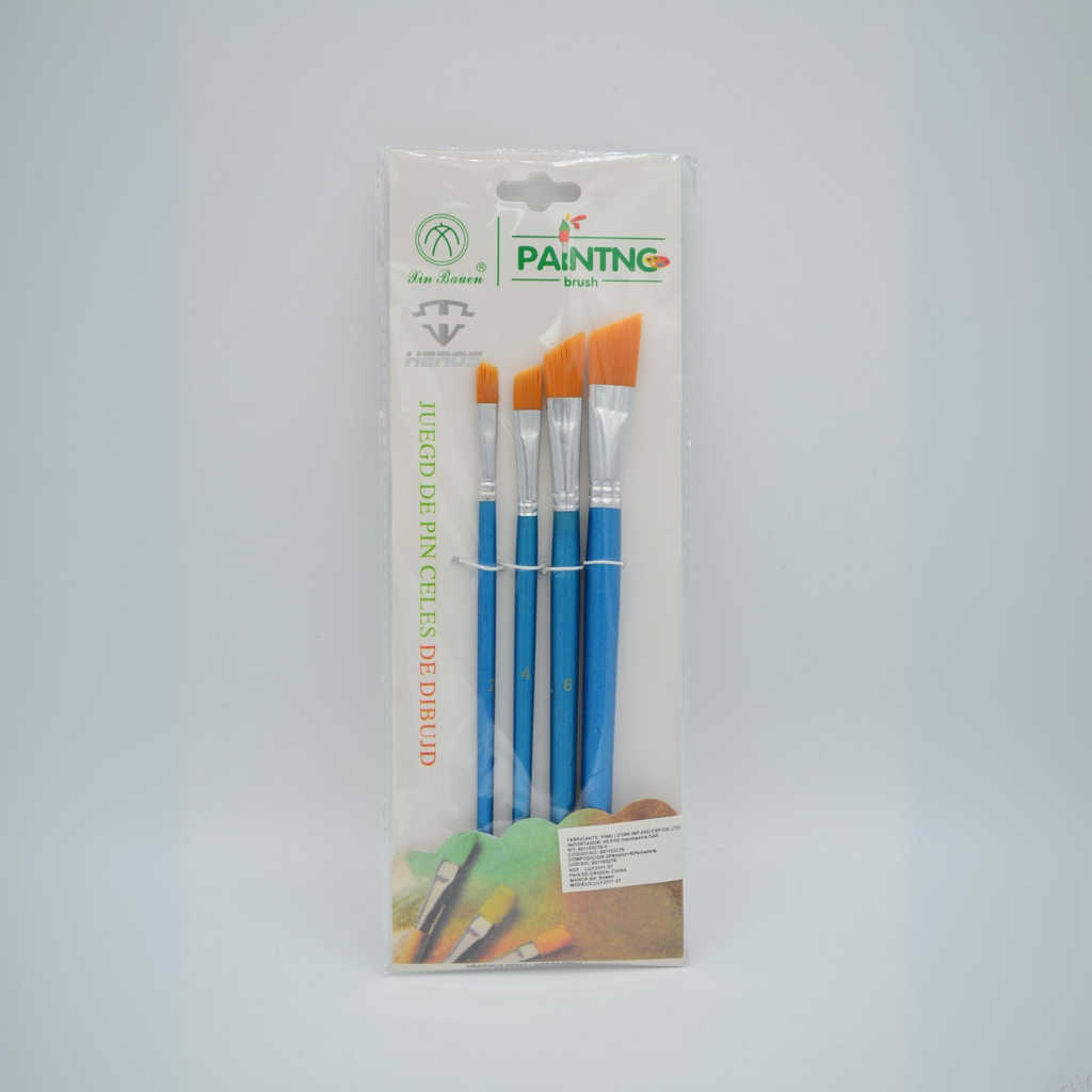 PINCEL PALO MADERA X4