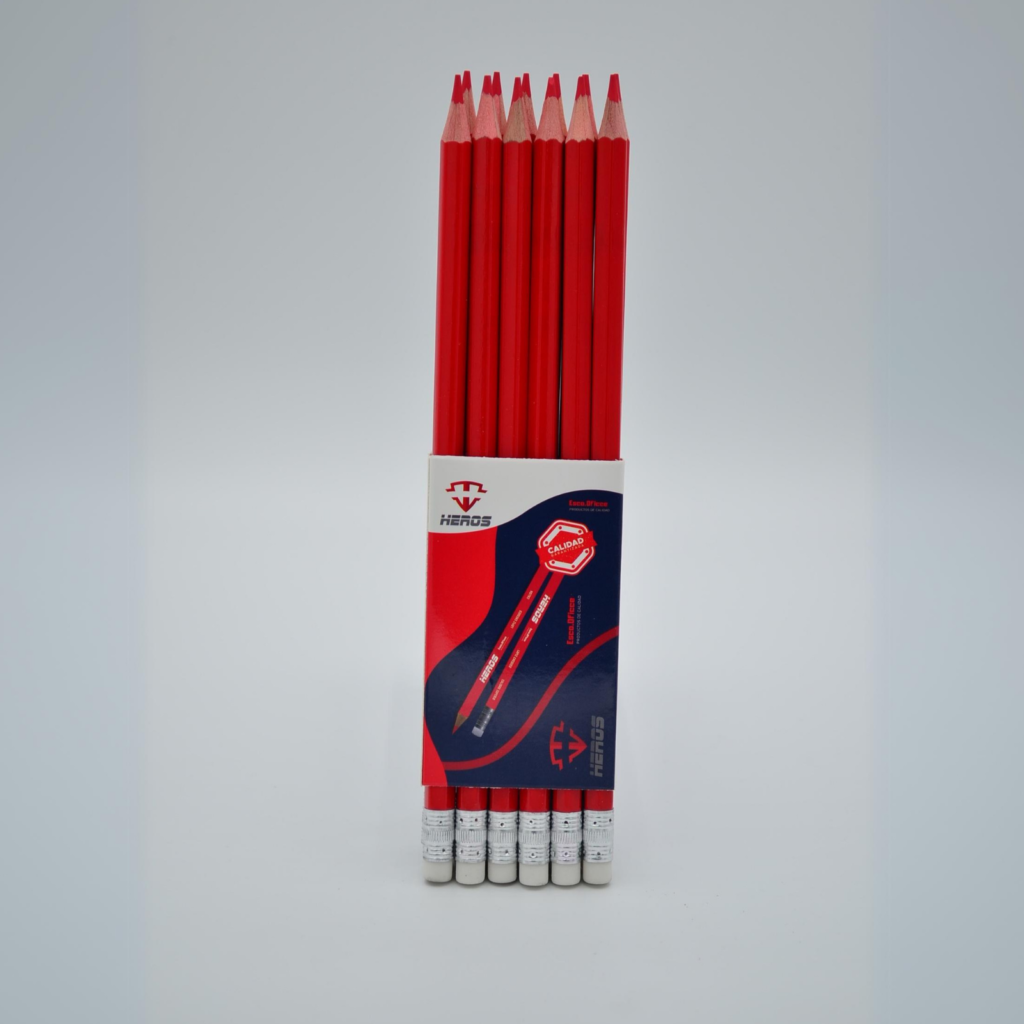 LAPIZ ROJO HEROS X12