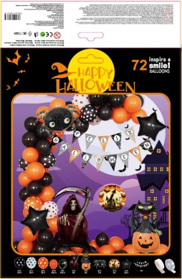 SET GLOBO 72 PCS HALLOWEN