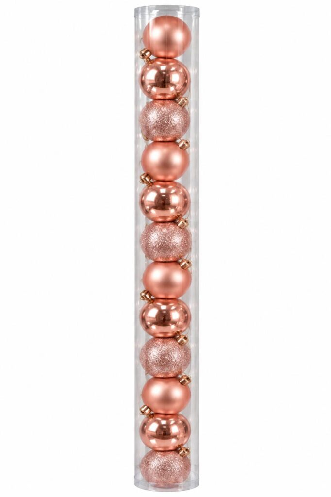 BOLA TUBO X12 3CM CAJA ORO ROSA