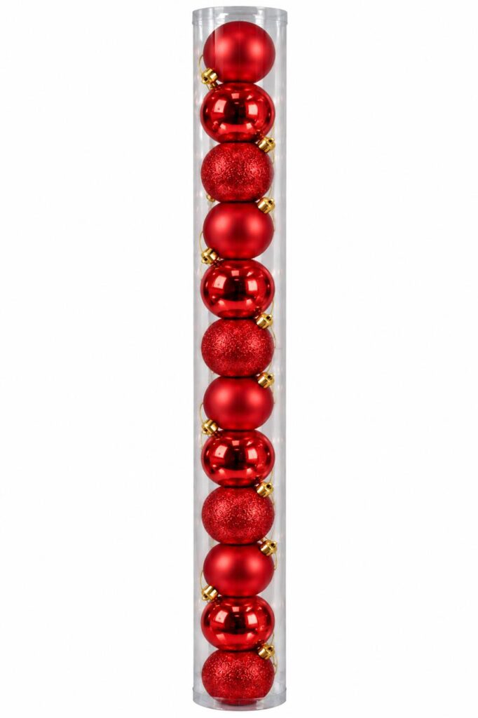 BOLA TUBO X12 4CM CAJA ROJO