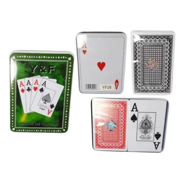 CARTAS POKER CAJA METAL