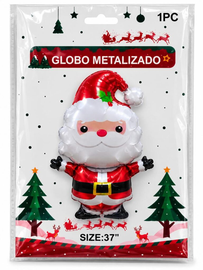 GLOBO METALIZADO DECORACION NAVIDAD