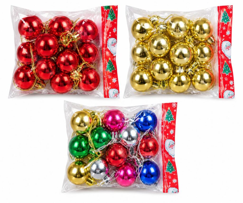 BOLA BOLSA X12 3CM CAJA SURTIDA 3 COLORES