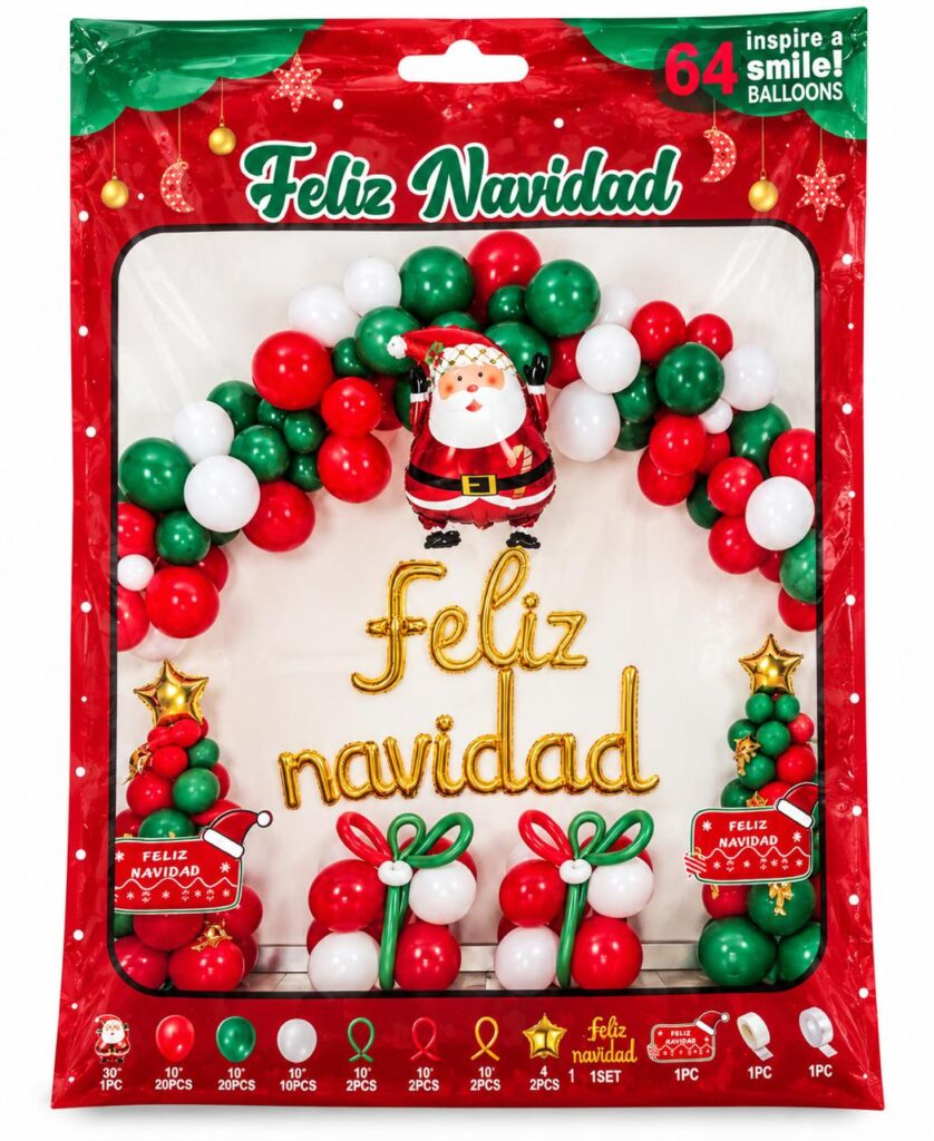 SET X72 GLOBO DECORACION NAVIDAD