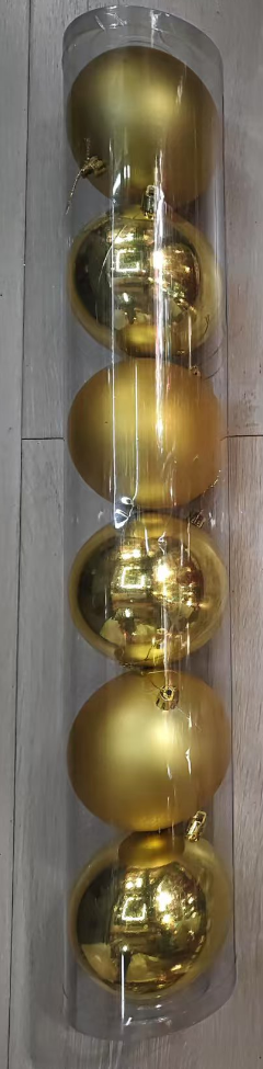 BOLA TUBO X6 CAJA SURTIDA 10CM