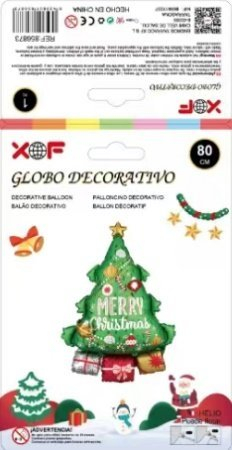 GLOBO METALIZADO DECORACION NAVIDAD