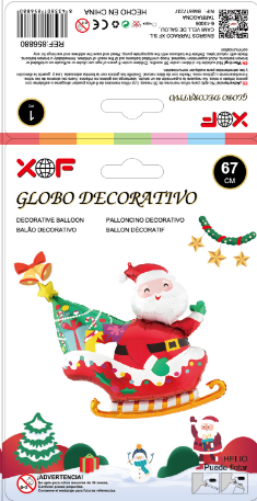 GLOBO METALIZADO DECORACION NAVIDAD