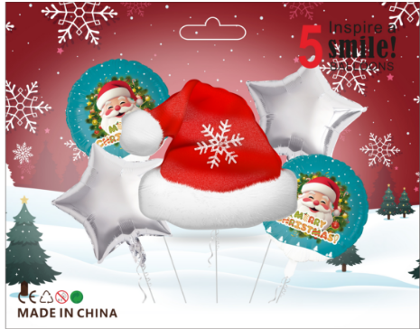 SET X5 GLOBO METALIZADO DECORACION NAVIDAD