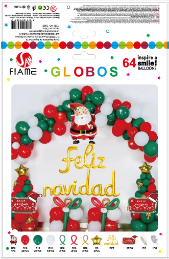 SET X72 GLOBO DECORACION NAVIDAD