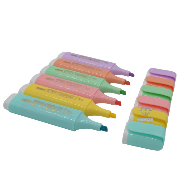RESALTADOR PASTEL 6 PCS