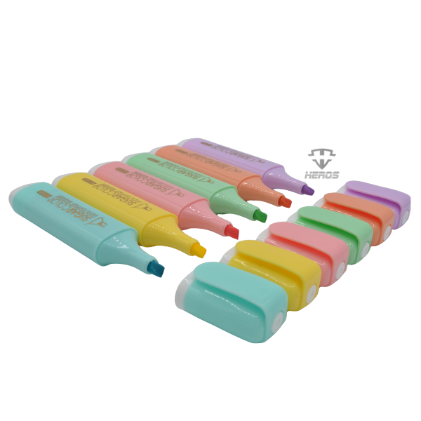RESALTADOR PASTEL 6 PCS